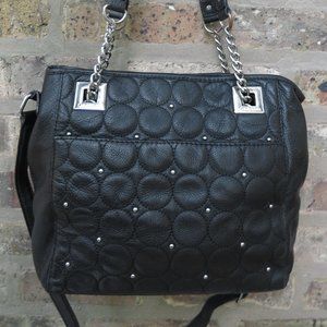 Calvin Klein Black Leather Shoulder/Carry Purse